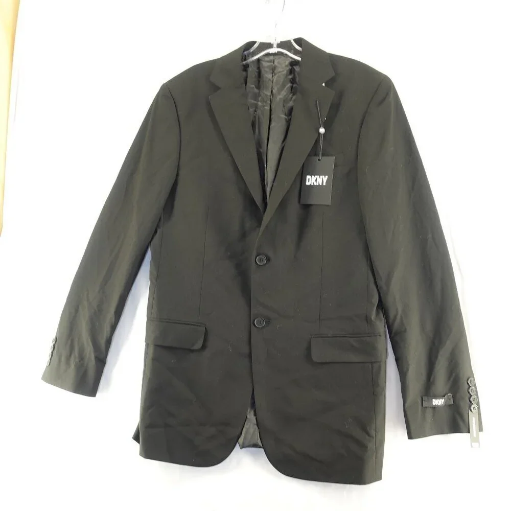 Men's DKNY Suit Jacket Blazer Business Casual Black size 40L NEW $360